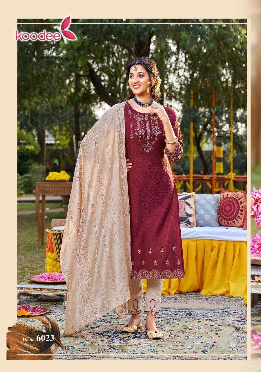 koodee Riva Vol 5 Catalog Exclusive Wear Viscose Readymade Top Bottom with Dupatta