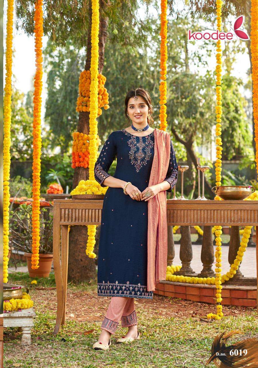 koodee Riva Vol 5 Catalog Exclusive Wear Viscose Readymade Top Bottom with Dupatta