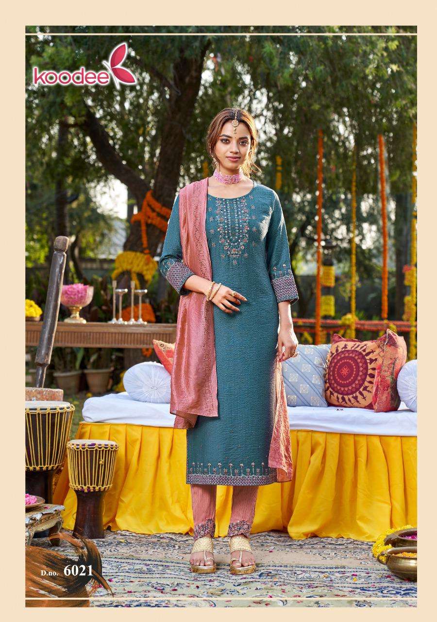 koodee Riva Vol 5 Catalog Exclusive Wear Viscose Readymade Top Bottom with Dupatta