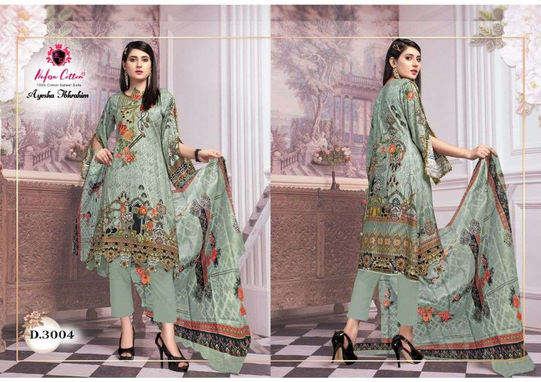 Nafisa Ayesha Ibhrahim Vol 3 Catalog Pakistani Style Daily Wear Karachi Dress Materials