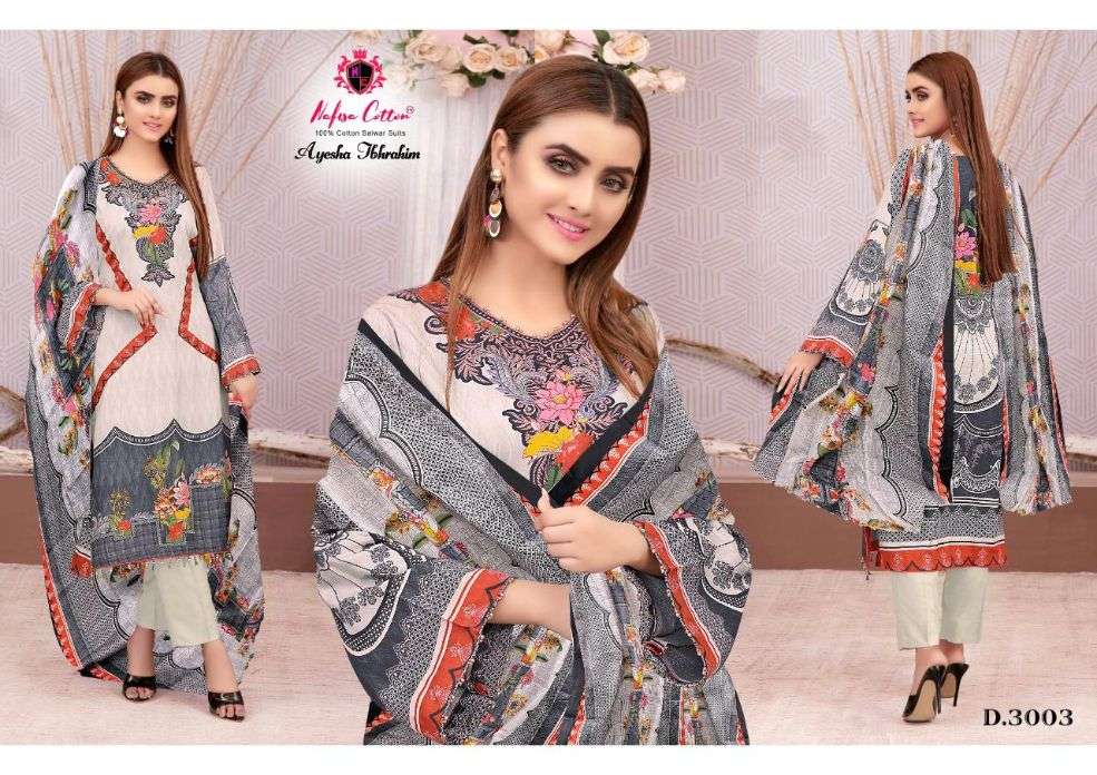 Nafisa Ayesha Ibhrahim Vol 3 Catalog Pakistani Style Daily Wear Karachi Dress Materials