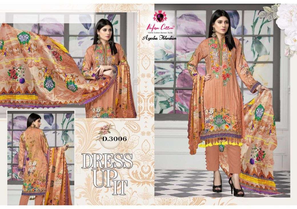 Nafisa Ayesha Ibhrahim Vol 3 Catalog Pakistani Style Daily Wear Karachi Dress Materials