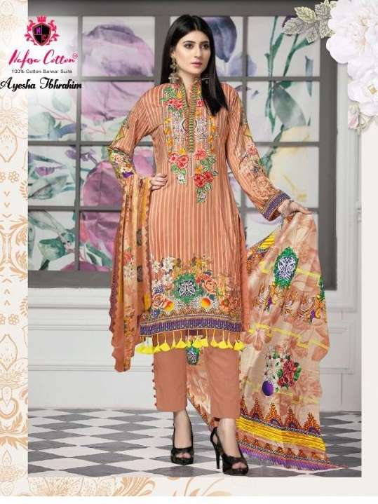 Nafisa Ayesha Ibhrahim Vol 3 Catalog Pakistani Style Daily Wear Karachi Dress Materials