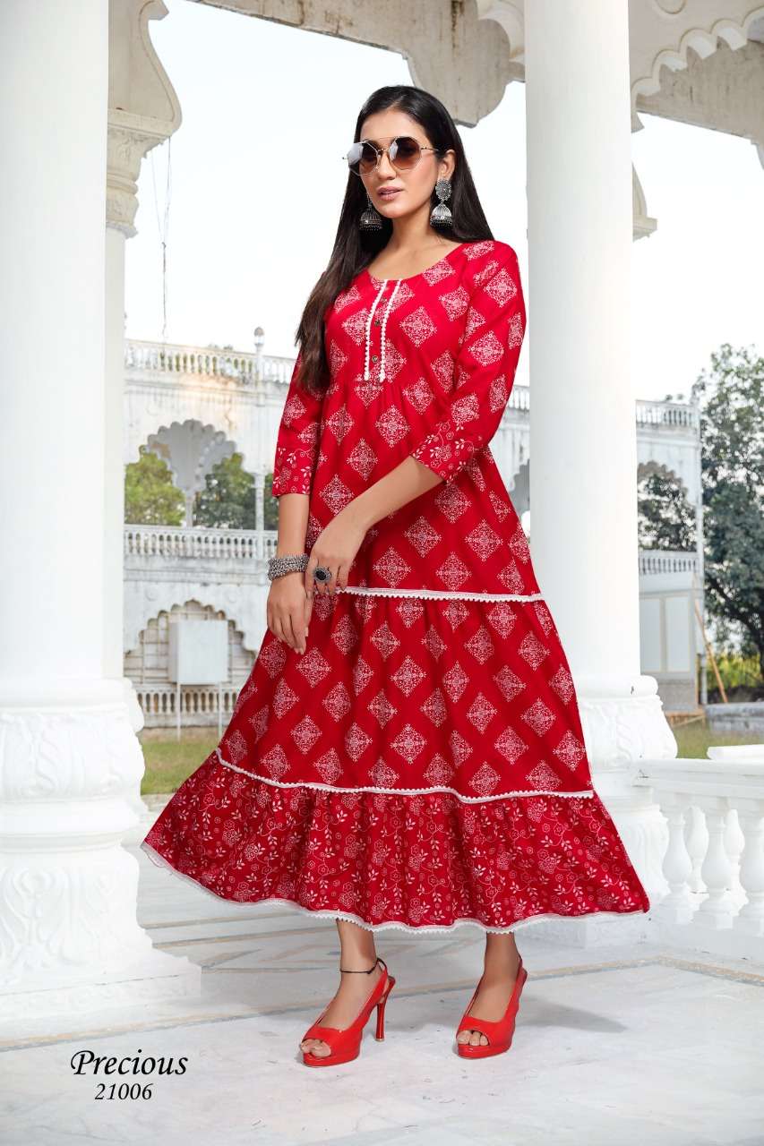 Premnath Precious Vol 3 Catalog Party Wear Rayon Anarkali Kurtis