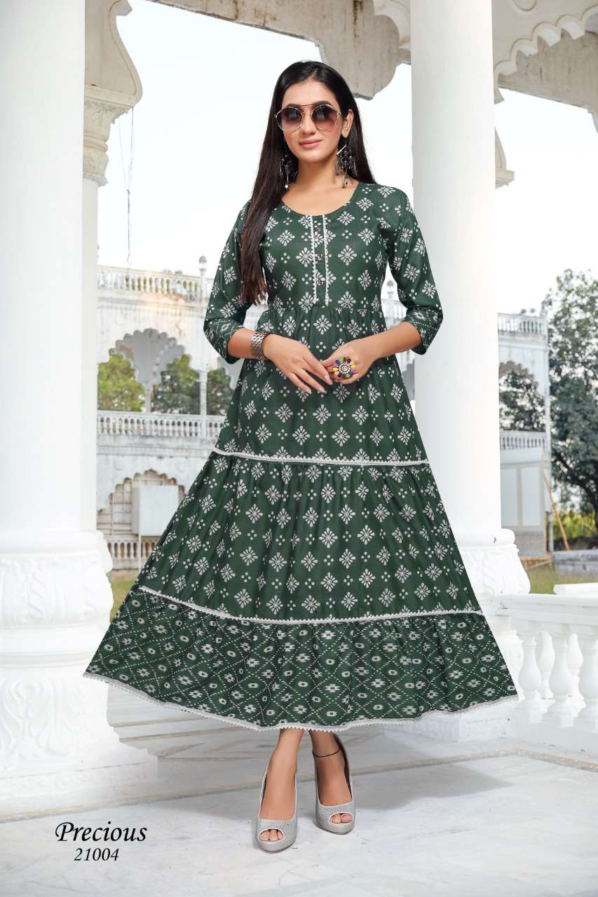 Premnath Precious Vol 3 Catalog Party Wear Rayon Anarkali Kurtis