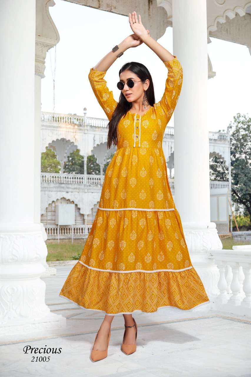 Premnath Precious Vol 3 Catalog Party Wear Rayon Anarkali Kurtis