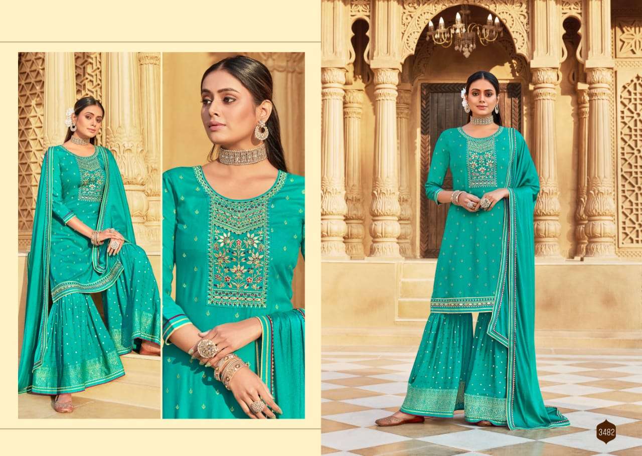 Rangoon Madhubala Catalog Stylish Ethnic Wear Readymade Sharara Suits  
