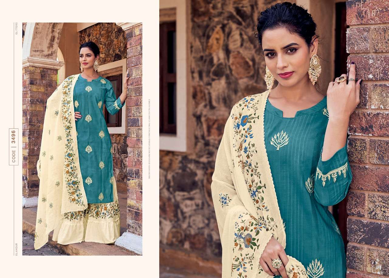Rangoon Maher Catalog Designer Wear Readymade Top Sharara With Dupatta 