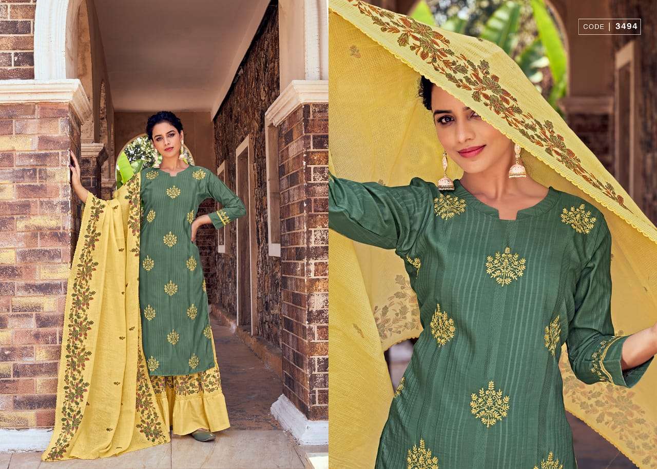 Rangoon Maher Catalog Designer Wear Readymade Top Sharara With Dupatta 