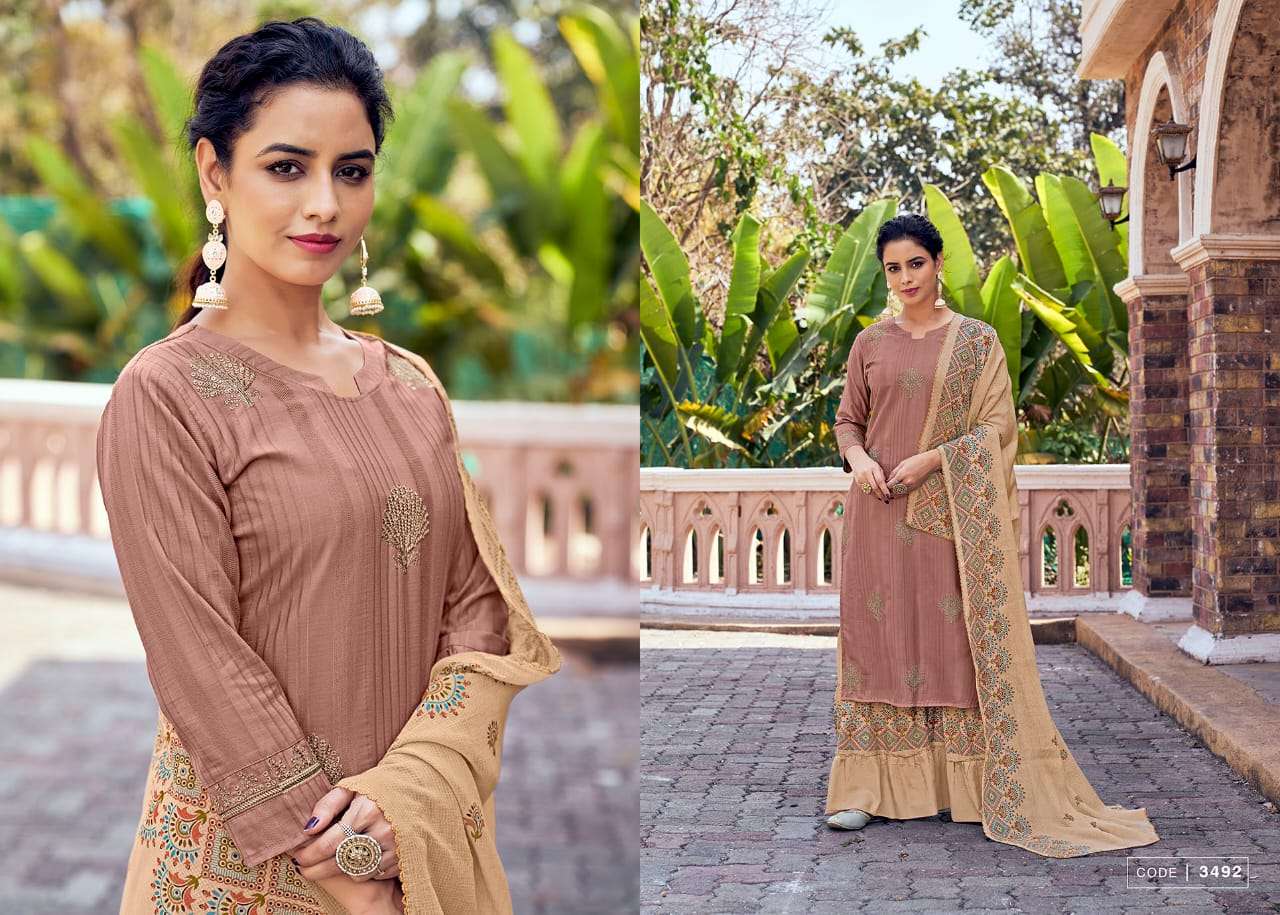 Rangoon Maher Catalog Designer Wear Readymade Top Sharara With Dupatta 