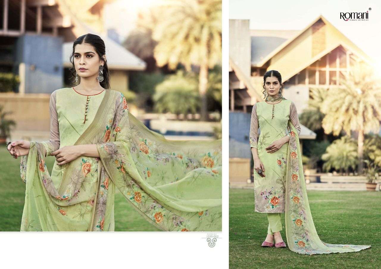 Romani Cherish Catalog Daily Wear Jam Satin Digital Printed Dress Materials 