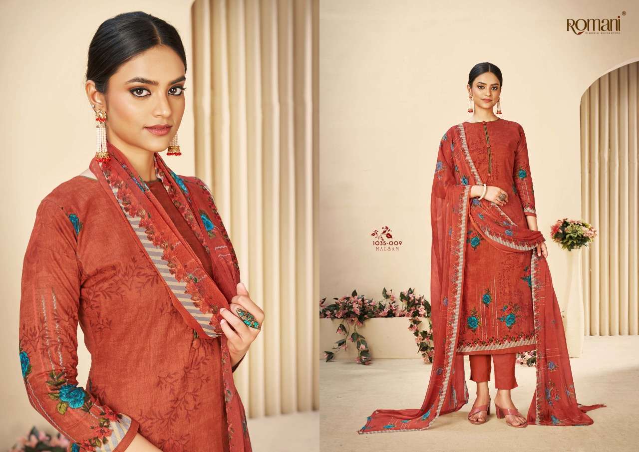Romani Mausam Catalog Daily Wear Pure Cotton Ladies Dress Materials