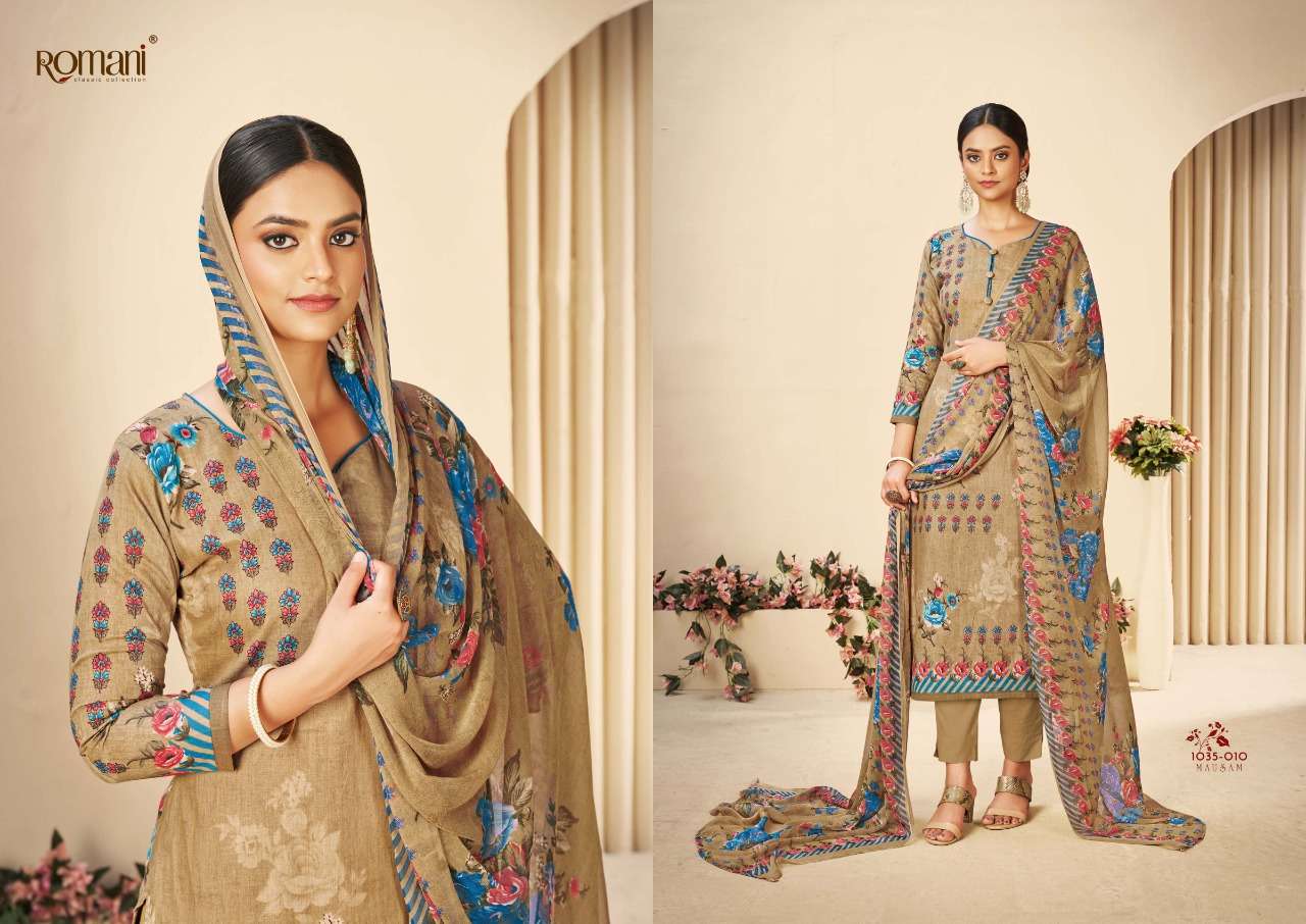Romani Mausam Catalog Daily Wear Pure Cotton Ladies Dress Materials