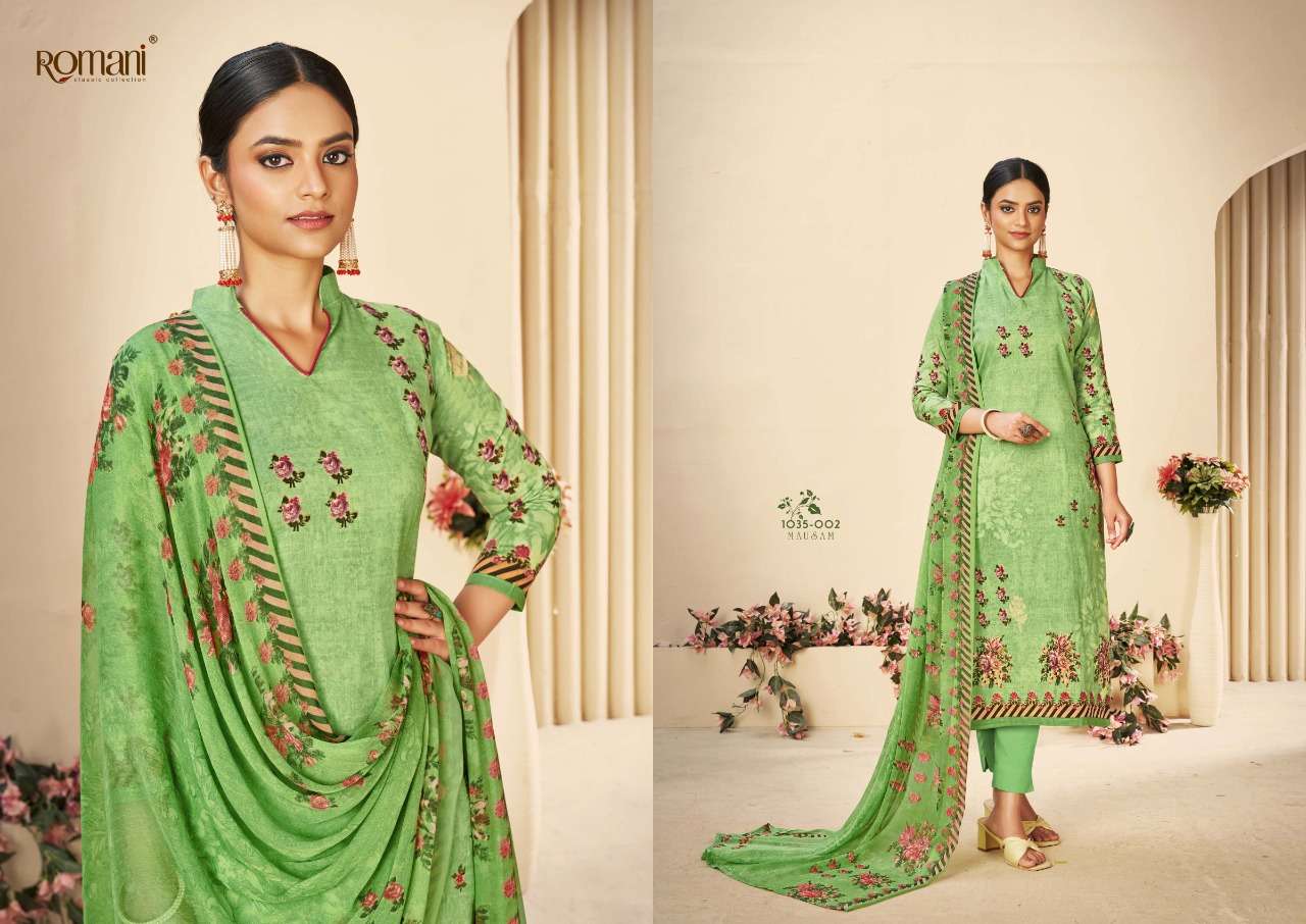 Romani Mausam Catalog Daily Wear Pure Cotton Ladies Dress Materials