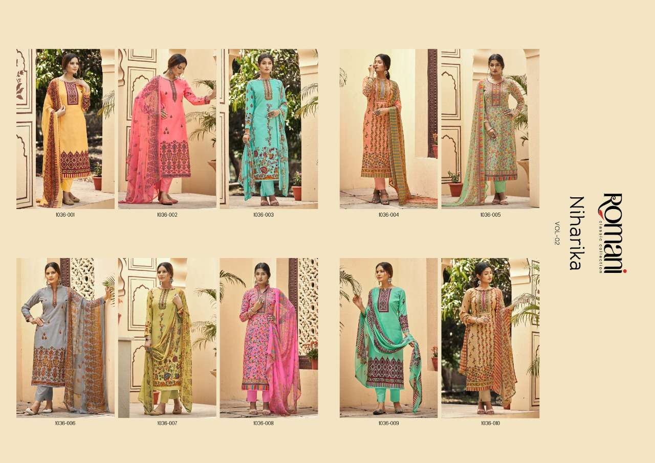 Romani Niharika Vol 2 Catalog Regular Wear Soft Cotton Unstitched Dress Materials