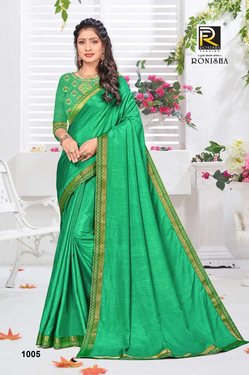 Ronisha Kanika Catalog Regular Wear Silk Saree Online at Wholesale 