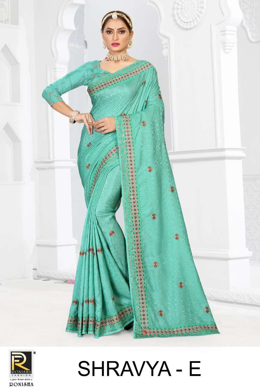 Ronisha Shravya Catalog Traditional Wear Jacquard Silk Sarees