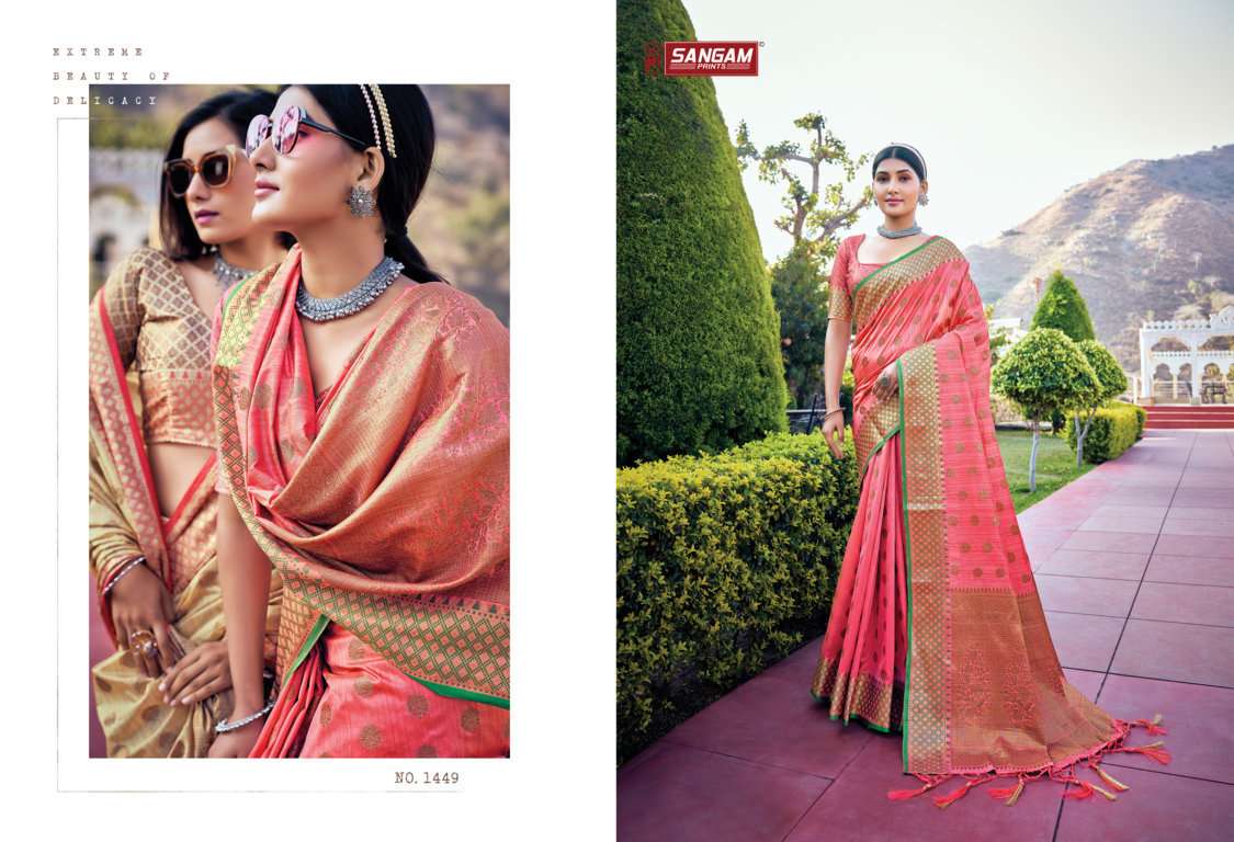 Sangam Aahana Silk Catalog Traditional Wear Banarasi Silk Sarees 