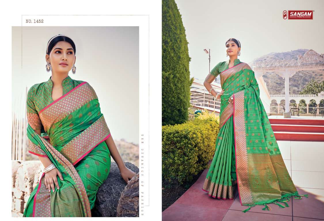 Sangam Aahana Silk Catalog Traditional Wear Banarasi Silk Sarees 