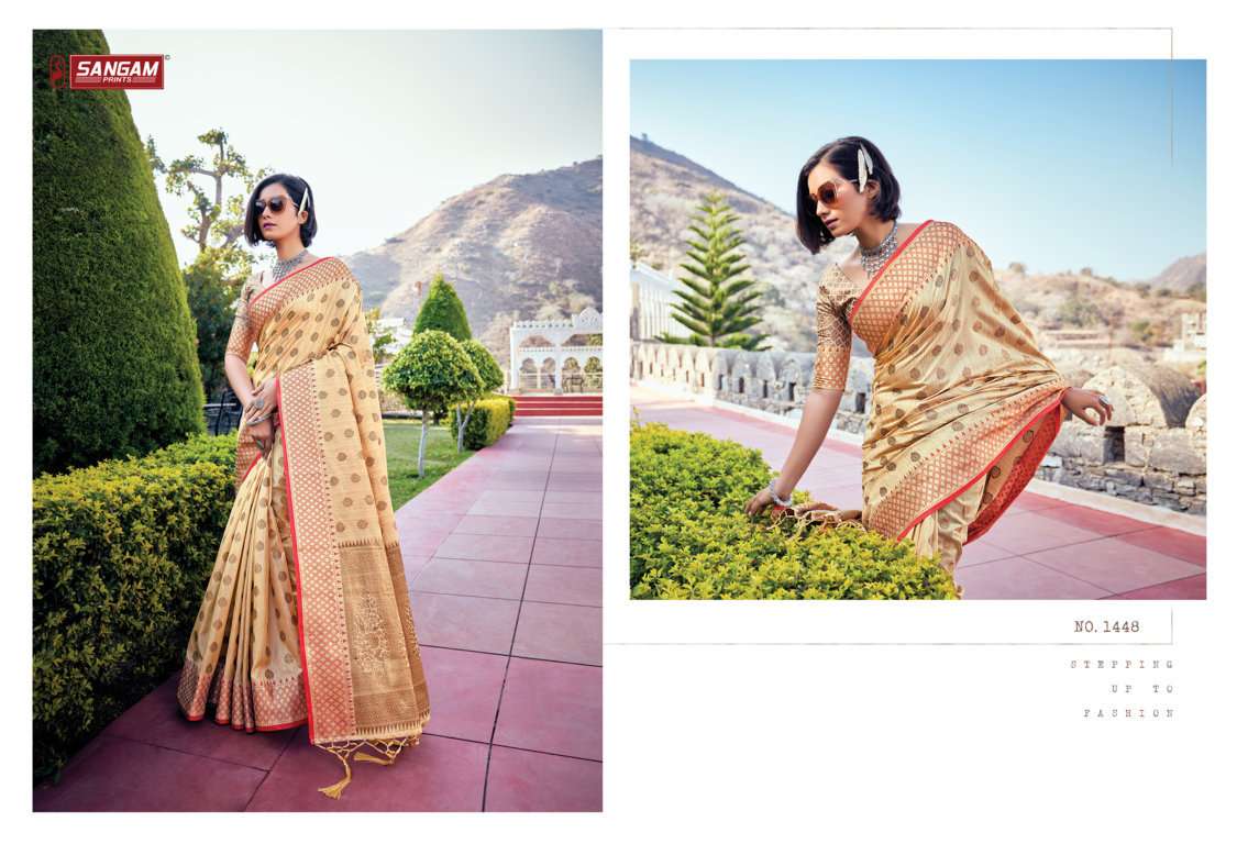 Sangam Aahana Silk Catalog Traditional Wear Banarasi Silk Sarees 