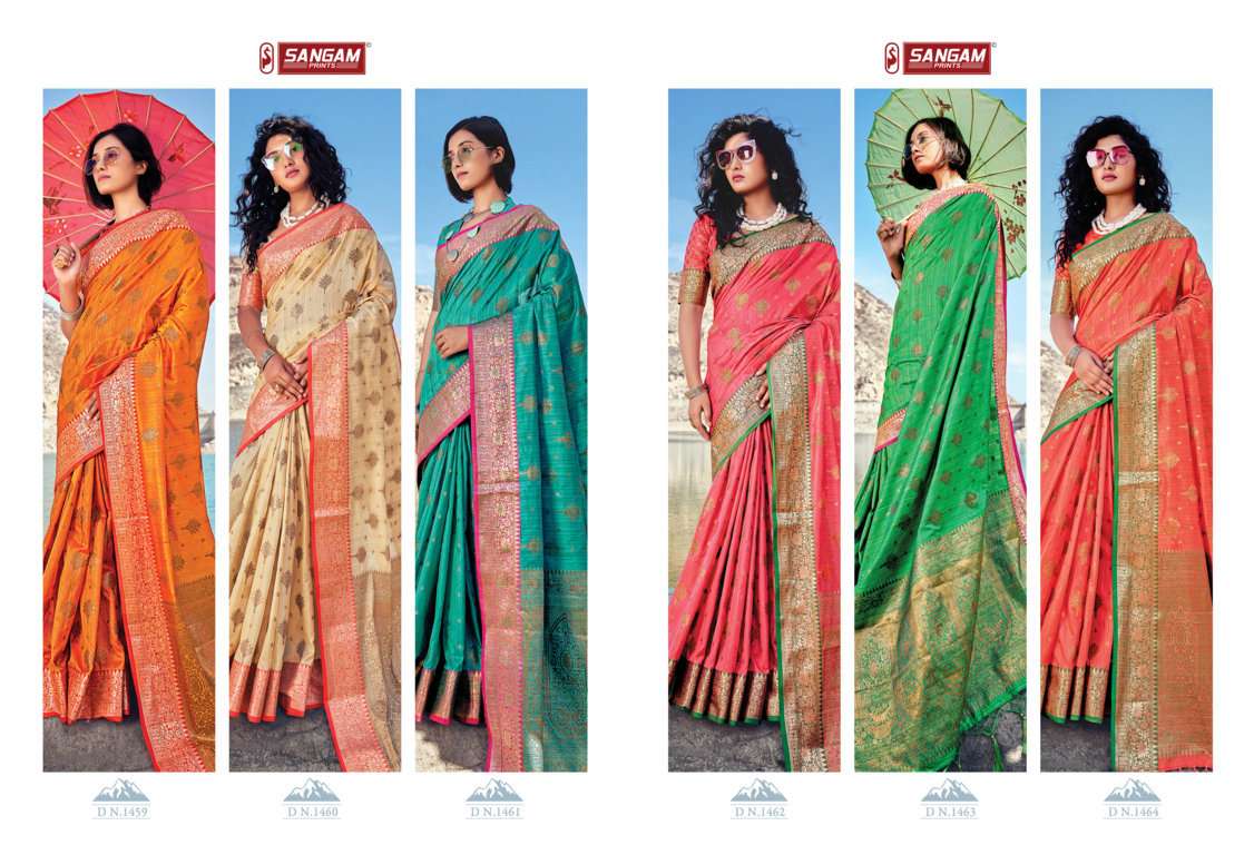 Sangam Kahira Silk Catalog Traditional Wear Banarasi Silk Sarees 