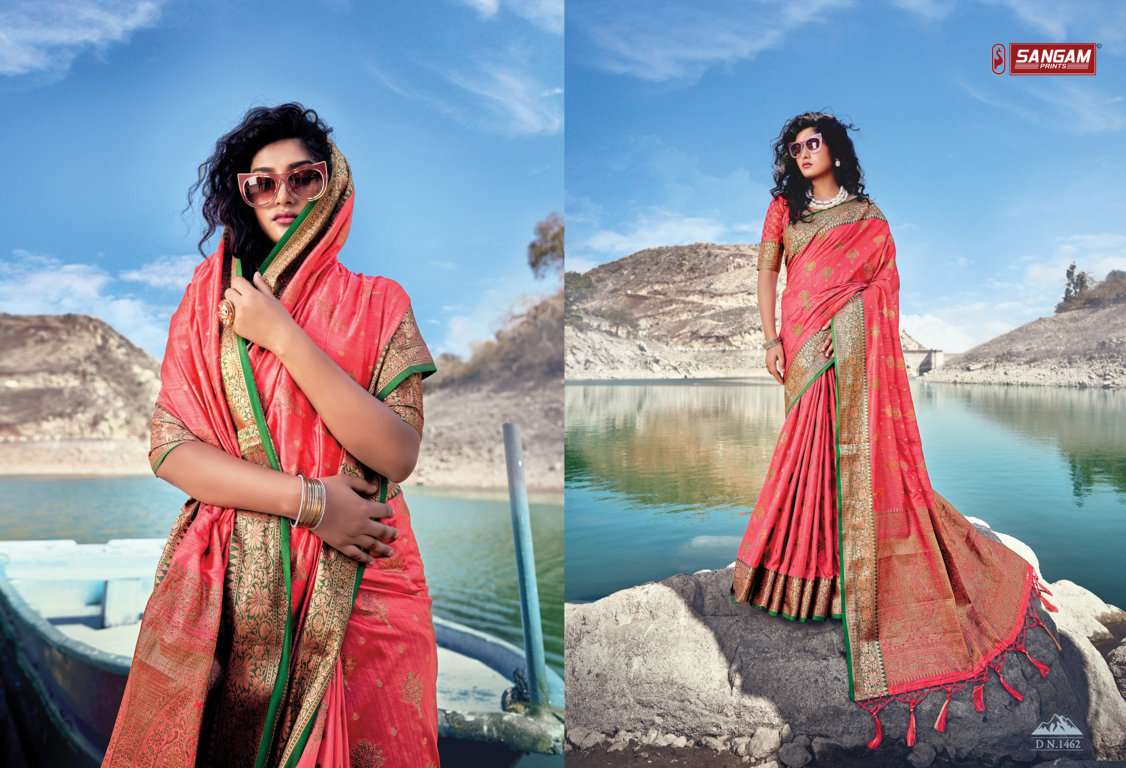 Sangam Kahira Silk Catalog Traditional Wear Banarasi Silk Sarees 