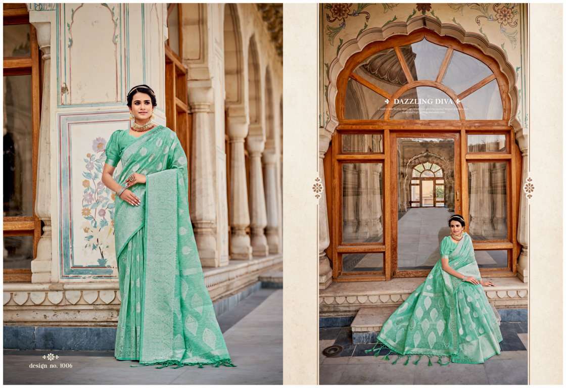 Sangam Katan Silk  Catalog Fancy Wear Linen Cotton Sarees