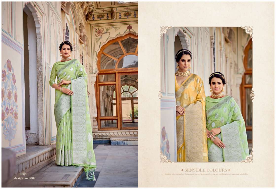 Sangam Katan Silk  Catalog Fancy Wear Linen Cotton Sarees