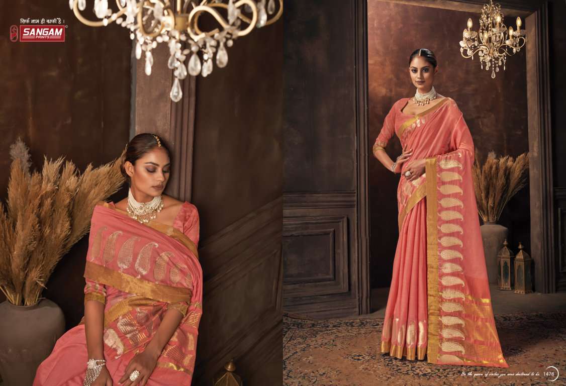 Sangam Panghat Catalog Fancy Wear Cotton Silk Saree Wholesale In Surat