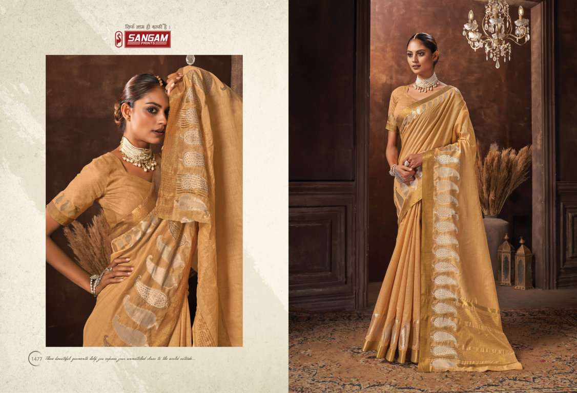Sangam Panghat Catalog Fancy Wear Cotton Silk Saree Wholesale In Surat
