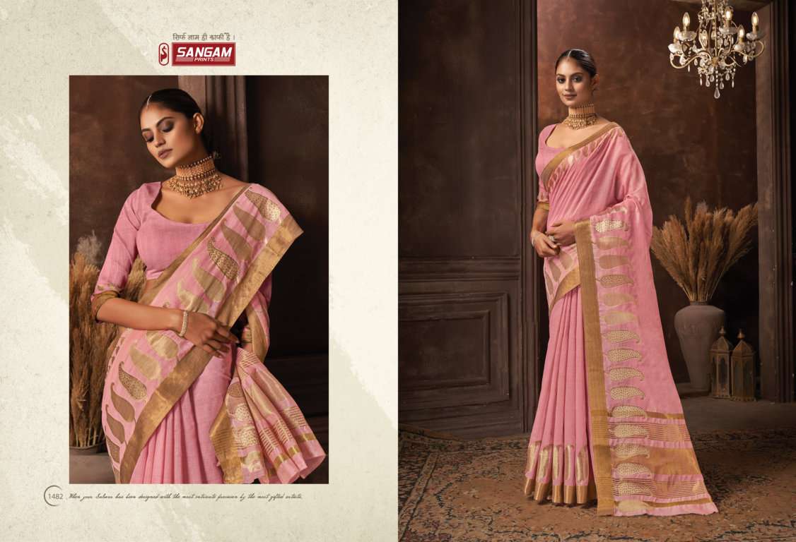 Sangam Panghat Catalog Fancy Wear Cotton Silk Saree Wholesale In Surat
