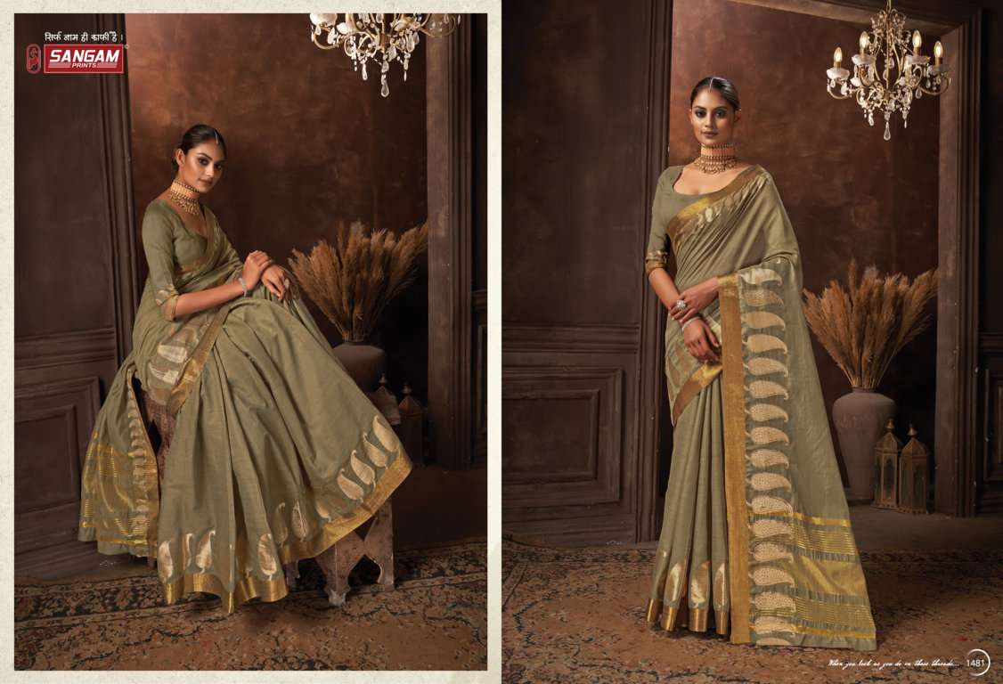 Sangam Panghat Catalog Fancy Wear Cotton Silk Saree Wholesale In Surat