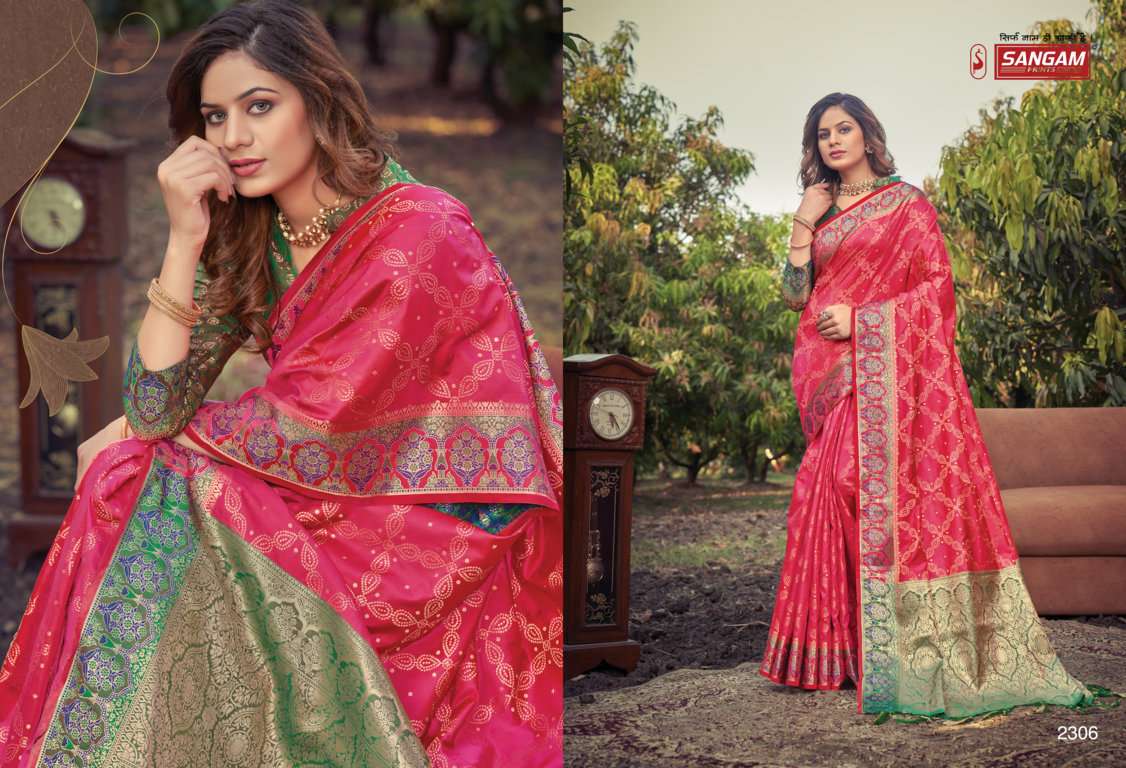 Sangam Prachi Catalog Traditional Wear Banarasi Silk Sarees 