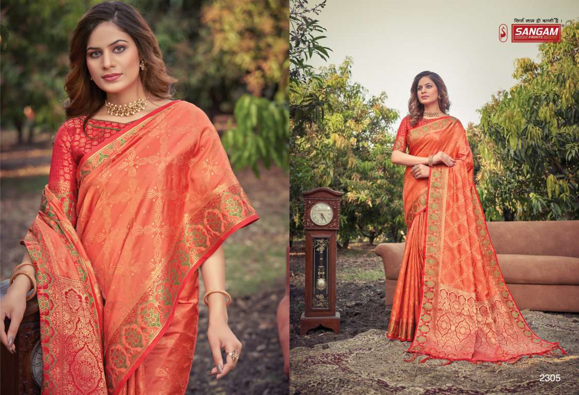 Sangam Prachi Catalog Traditional Wear Banarasi Silk Sarees 