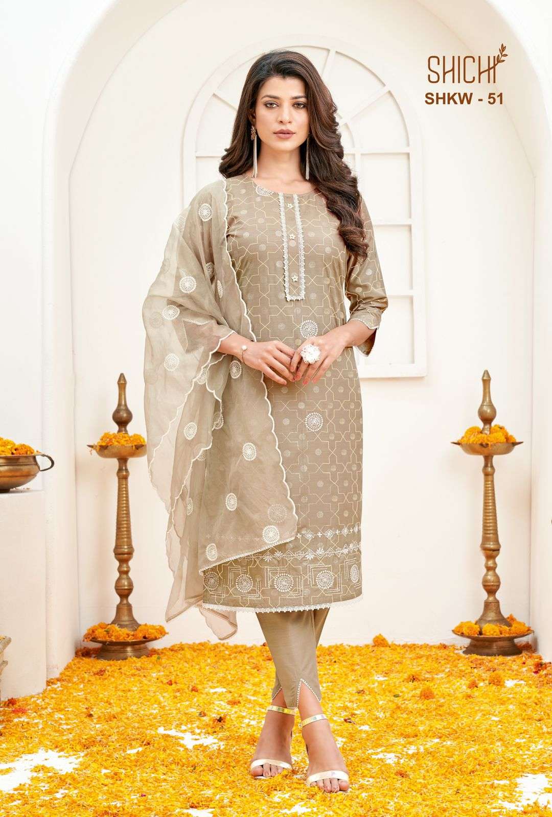 Shichi Khwab Catalog Exclusive Wear Readymade Top Bottom Dupatta 
