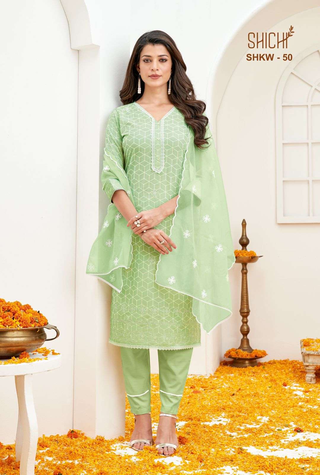 Shichi Khwab Catalog Exclusive Wear Readymade Top Bottom Dupatta 