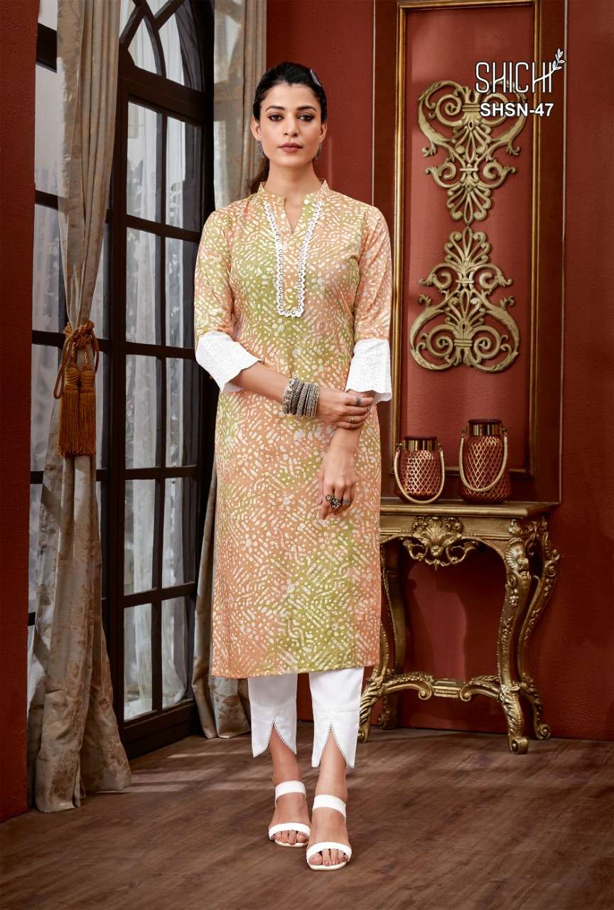 Shichi Sana Catalog Stylish Designer Wear Pure Viscose Kurti With Pent 