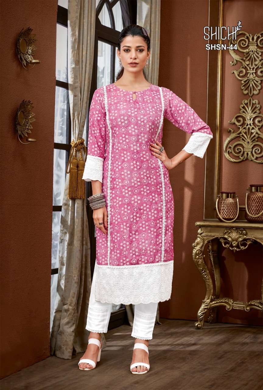Shichi Sana Catalog Stylish Designer Wear Pure Viscose Kurti With Pent 