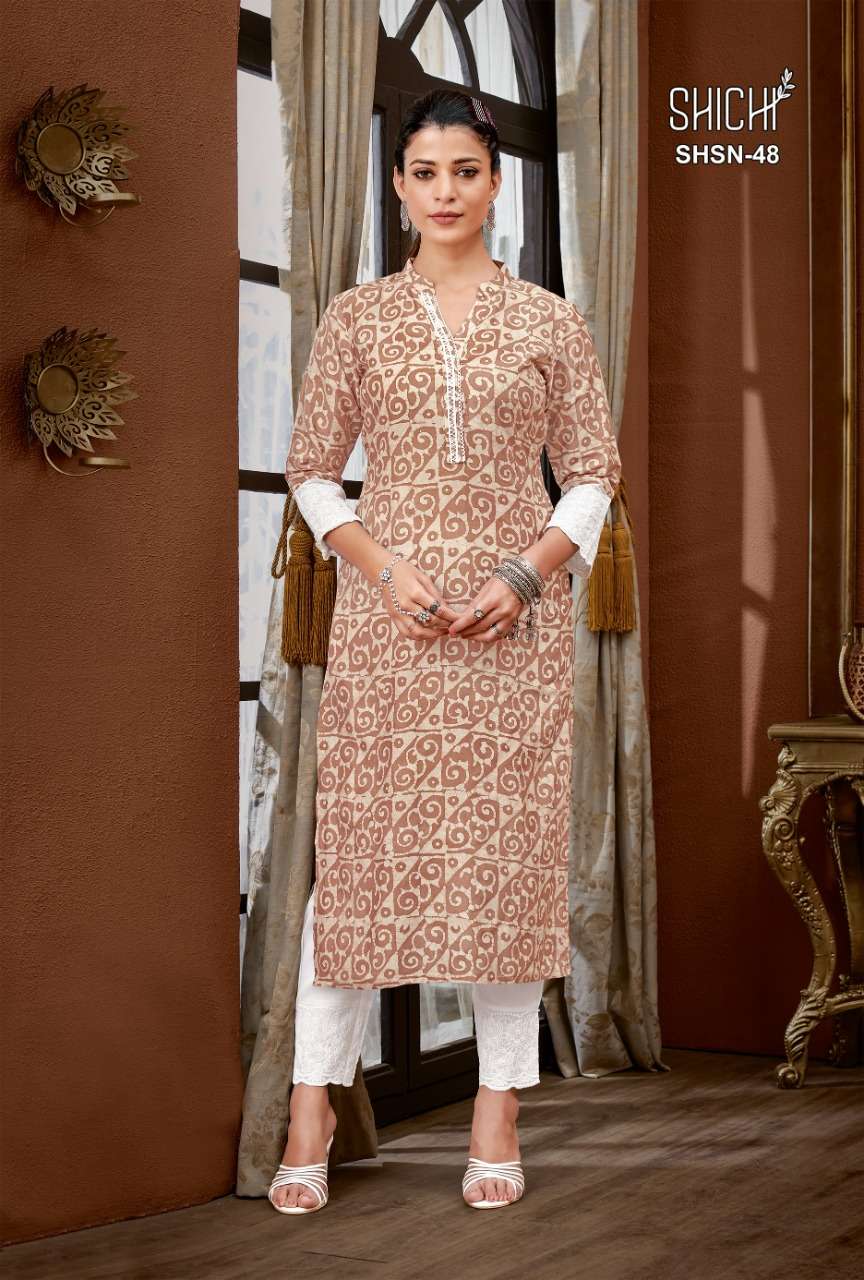 Shichi Sana Catalog Stylish Designer Wear Pure Viscose Kurti With Pent 