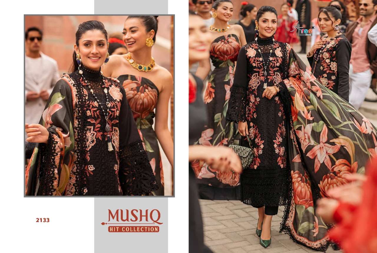 Shree Mushq Hit Collection Catalog Exclusive Wear Cotton Embroidery Pakistani Salwar Kameez 