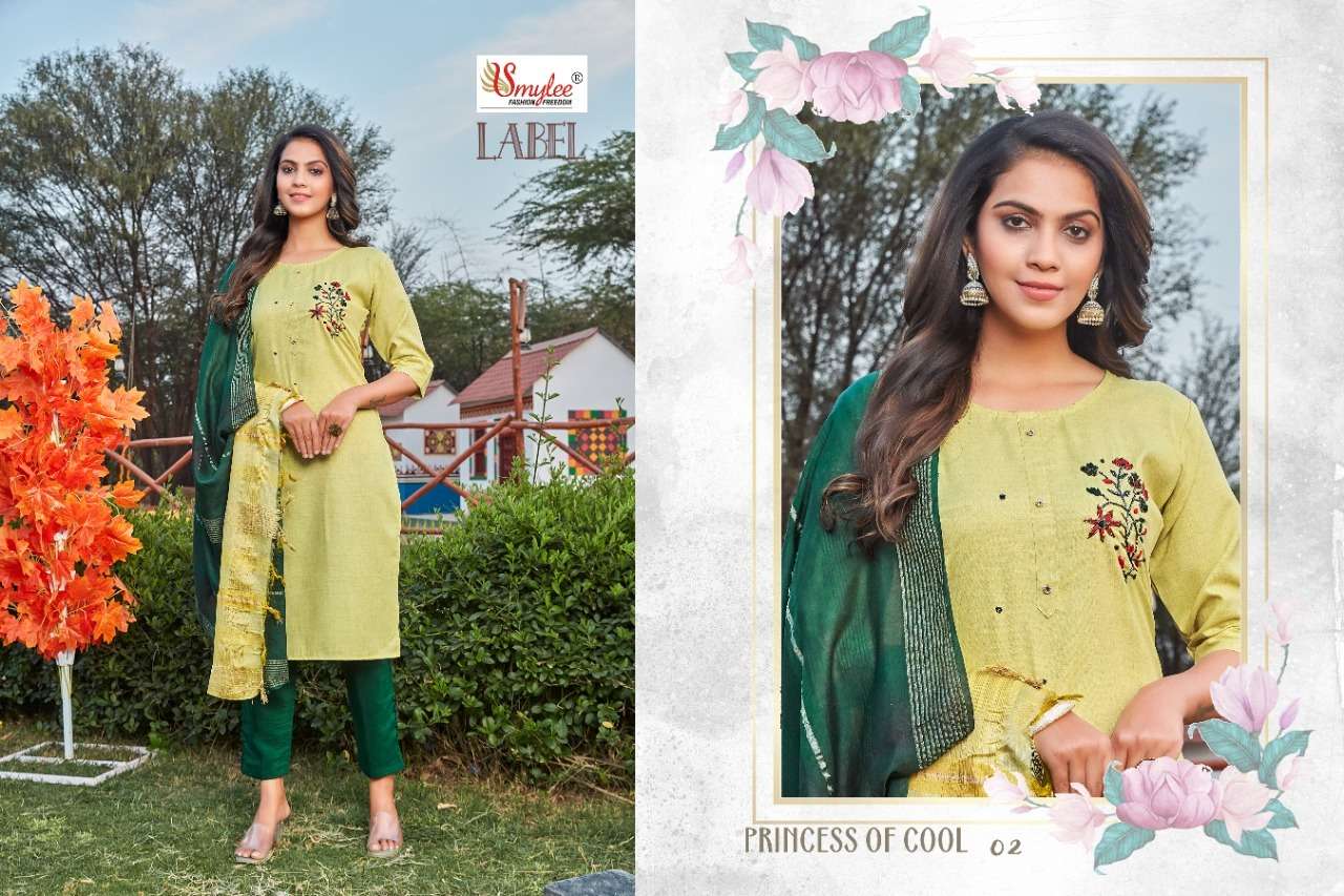 Smylee Label Catalog Exclusive Wear Cotton Readymade Top Bottom Dupatta 