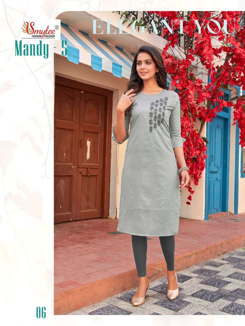 Smylee Mandy Vol 5 Catalog Casual Wear Silk Handwork Kurtis