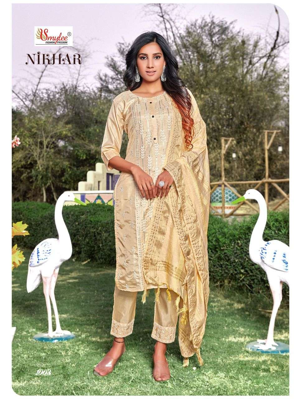 Smylee Nikhar Catalog Ethnic Wear Readymade Top Bottom Dupatta