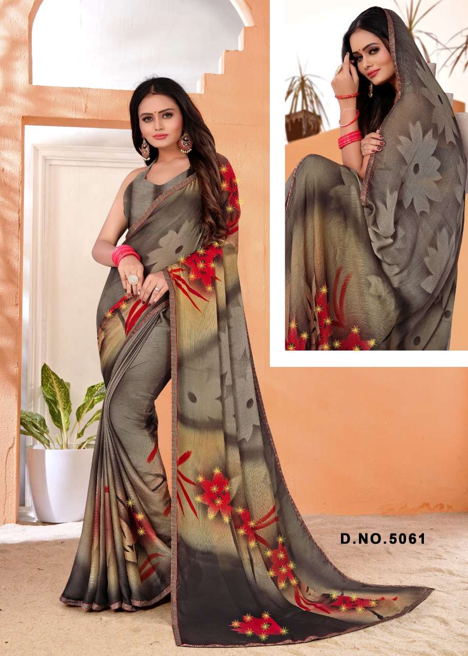 Suhane Pal Catalog Regular Wear Chiffon Hand Printed Sarees