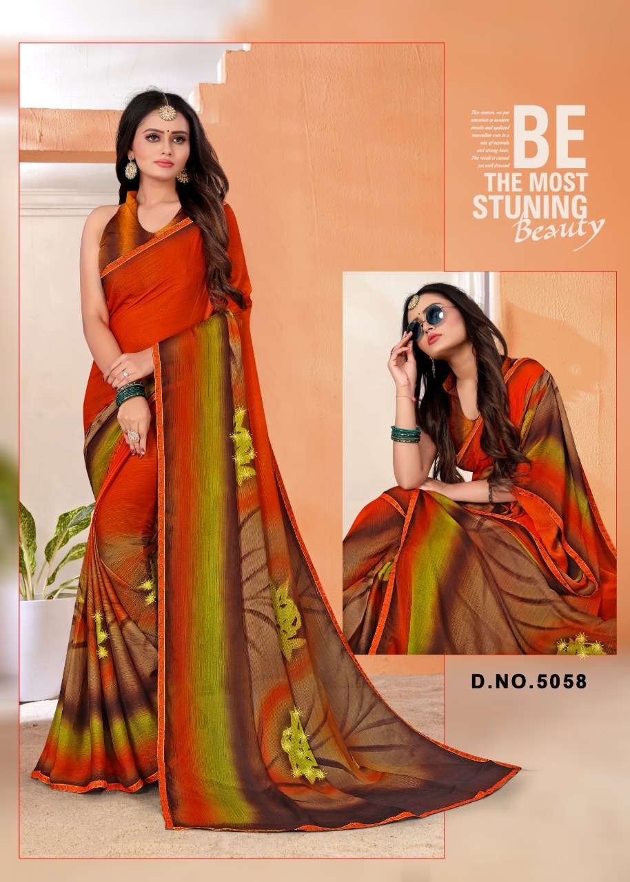 Suhane Pal Catalog Regular Wear Chiffon Hand Printed Sarees