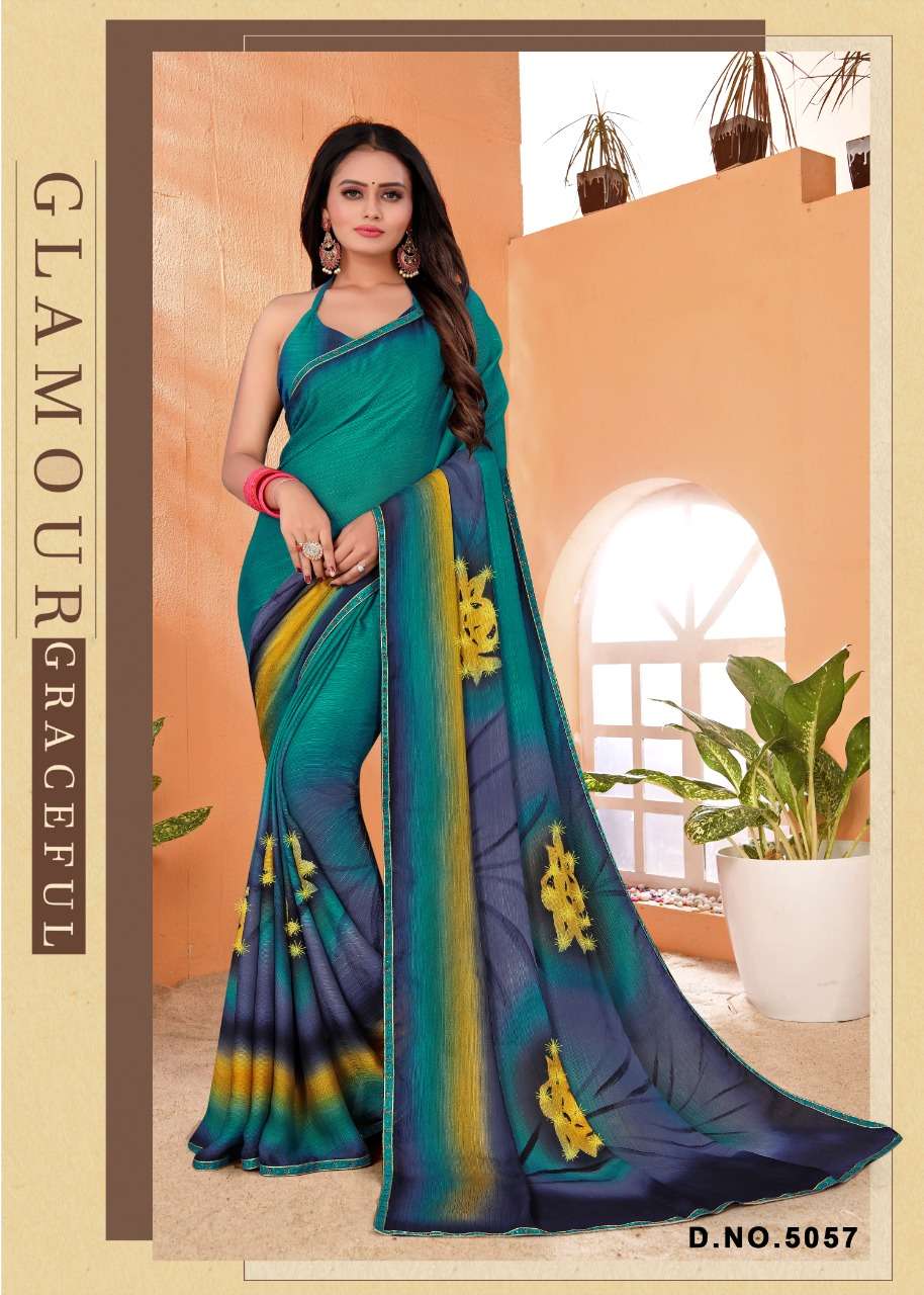 Suhane Pal Catalog Regular Wear Chiffon Hand Printed Sarees