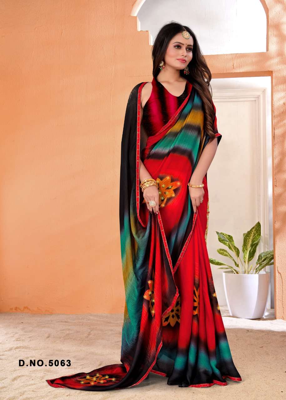 Suhane Pal Catalog Regular Wear Chiffon Hand Printed Sarees
