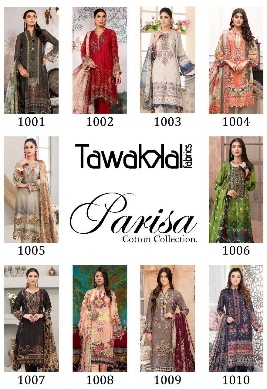 Tawakkal Parisa Cotton Collection Catalog Daily Wear Summer Cotton Karachi Dress Materials 
