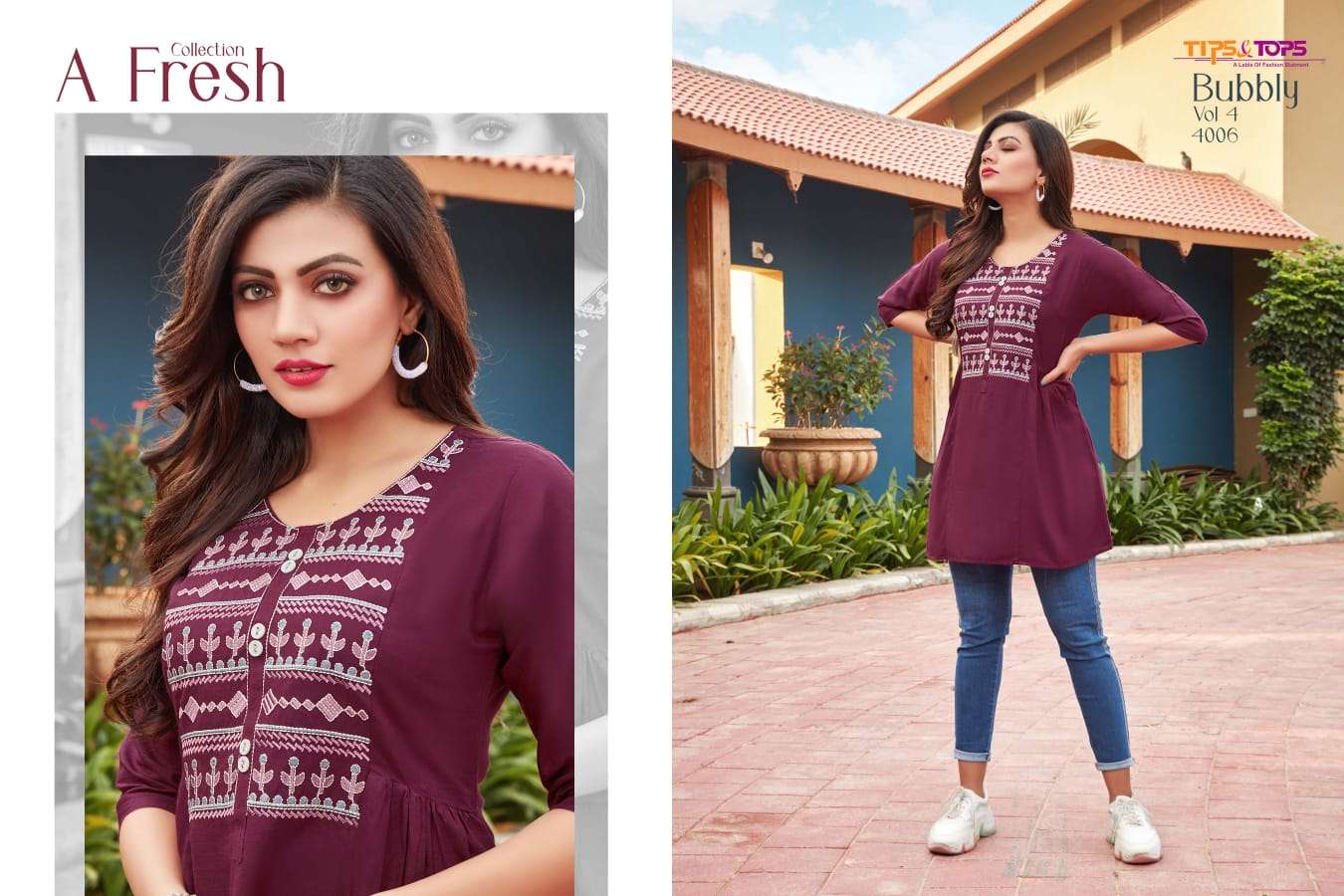 Tips & Tops Bubbly Vol 4 Catalog Western Wear Top Online Available In Wholesale 