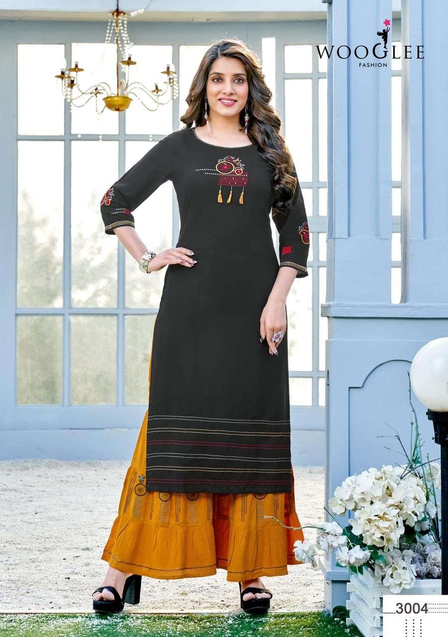 Wooglee Sunshine Catalog Exclusive Wear Kurti With Sharara 